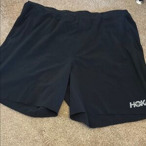Hoka Black Athletic Shorts Lightweight Moisture-Wicking size XL